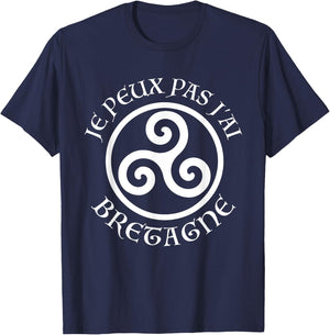 Breton Humour J'peux pas j'ai Bretagne Breizh Triskell , Black, S T-Shirt - T-Shirt | Navy