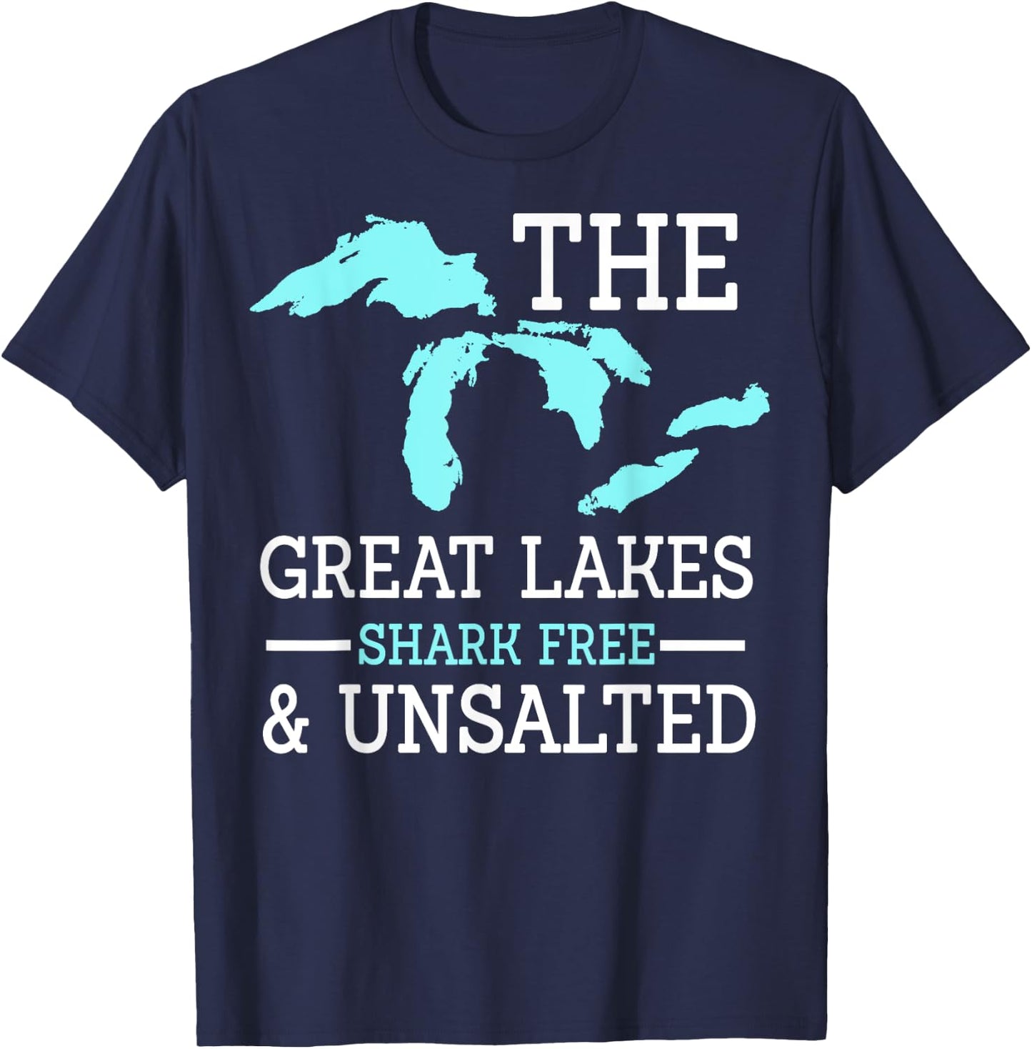 The Great Lakes Shark Free Unsalted T-Shirt - T-Shirt | Navy