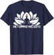 Om For The Holidays - Funny Christmas Yoga Lotus Santa Hat T-Shirt - T-Shirt | Navy