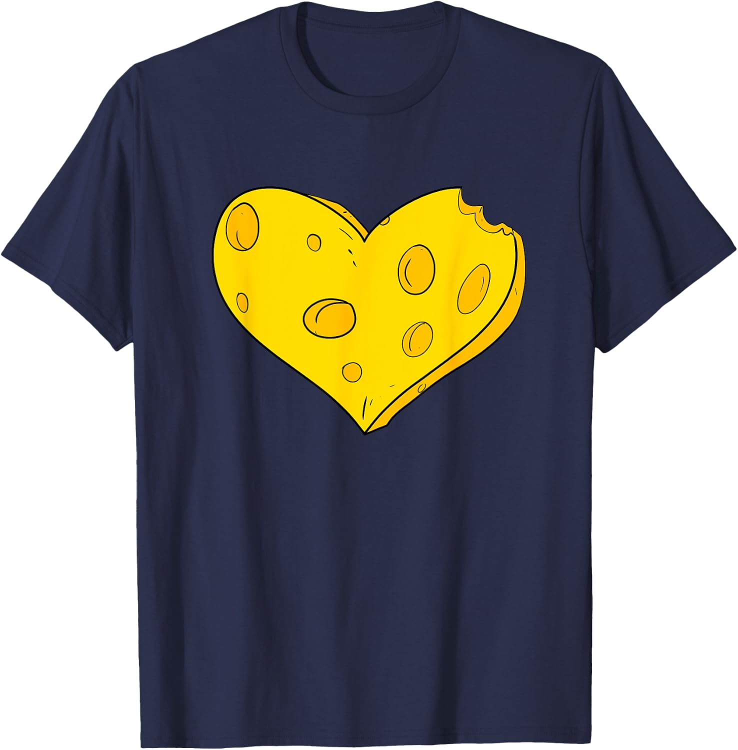 Herz aus Käse T-Shirt - T-Shirt | Navy
