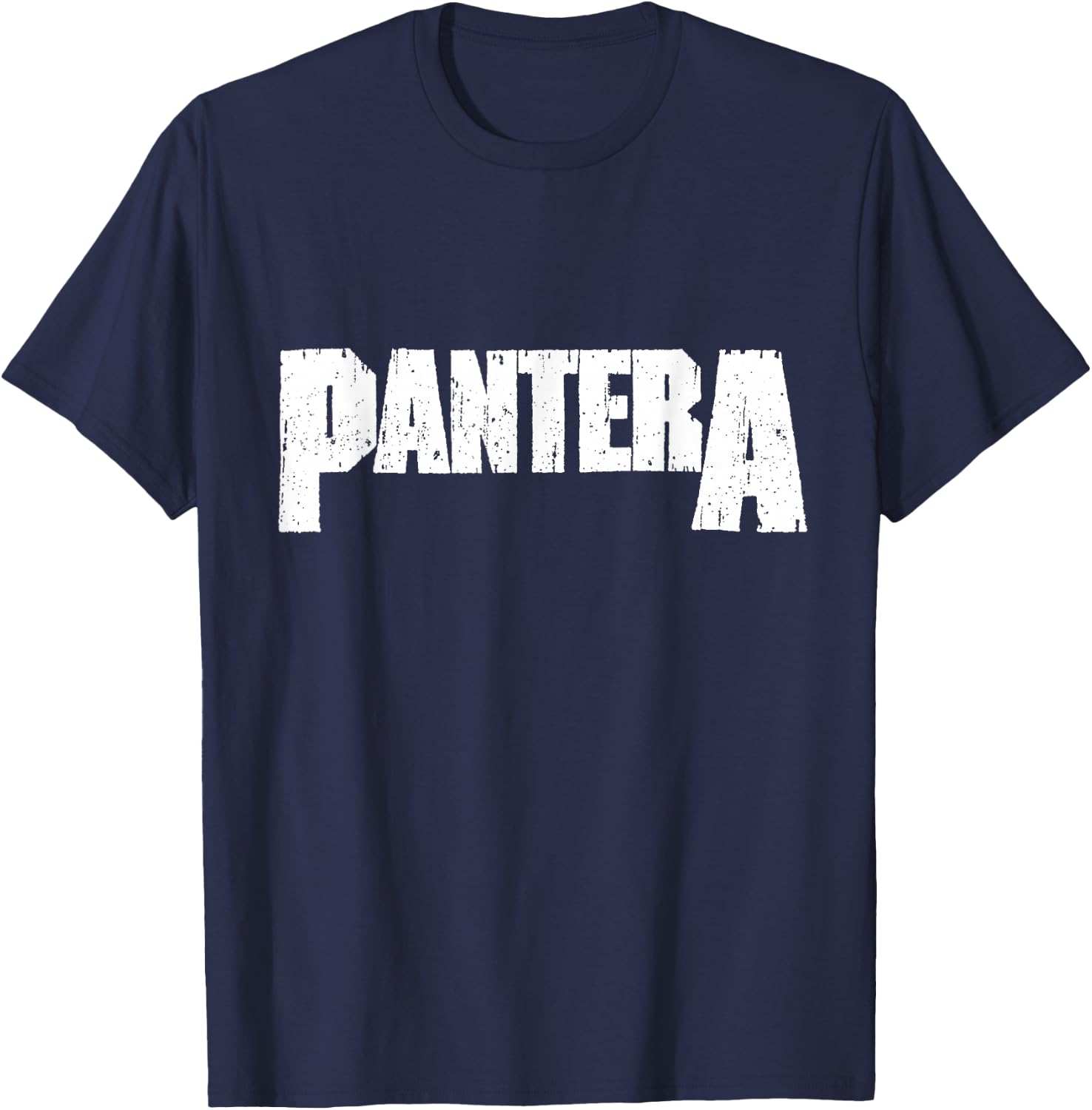 Official Pantera White Logo T-Shirt - T-Shirt | Navy