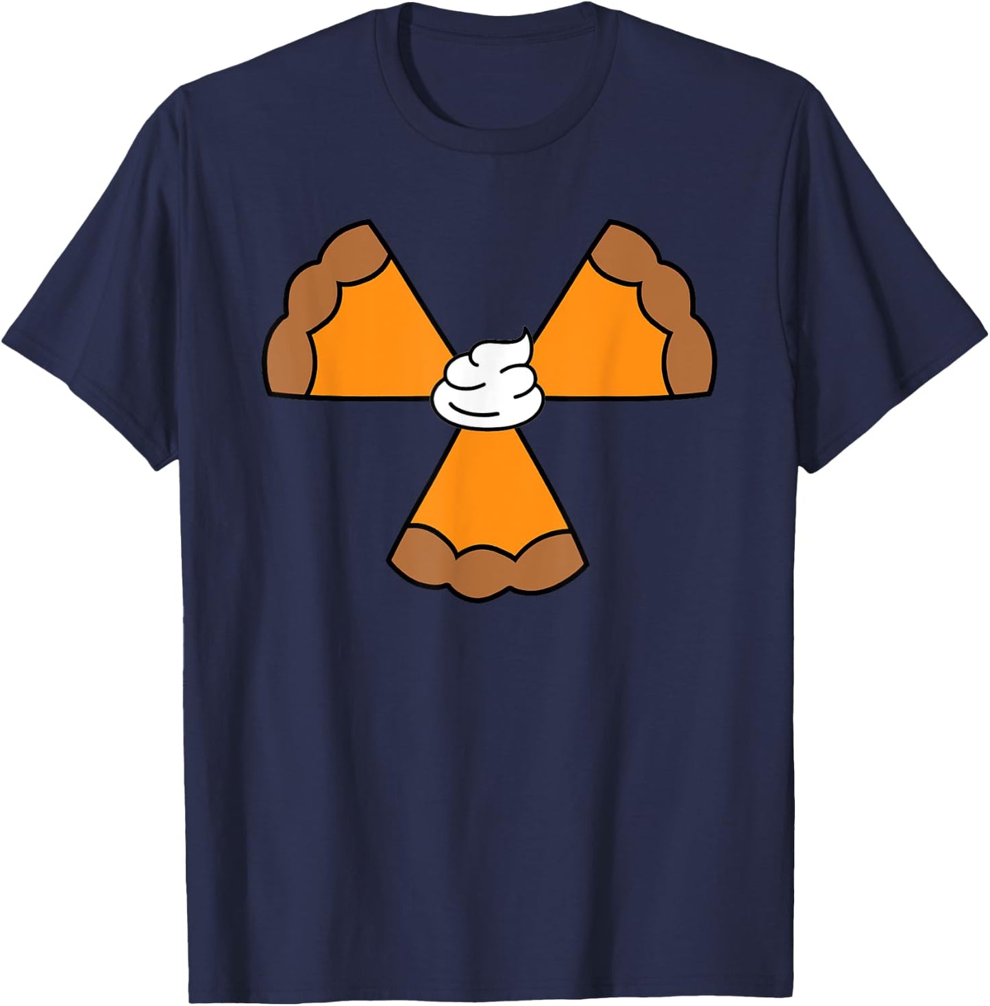 Pumpkin Pie Radiation Symbol Radiology CT Tech Thanksgiving T-Shirt - T-Shirt | Navy