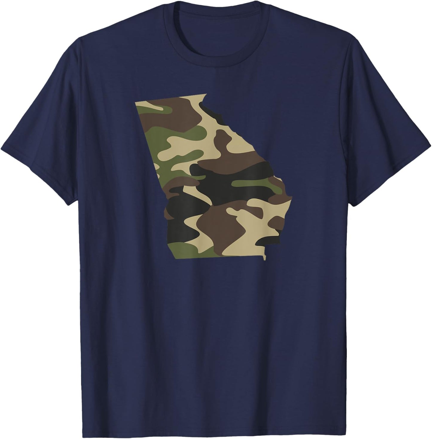 Georgia Military Camo State Outline T-Shirt - T-Shirt | Navy