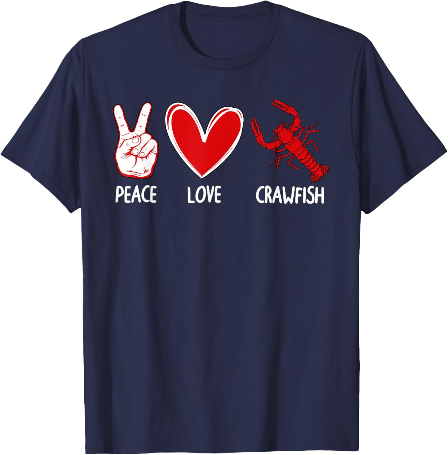 Funny Crawfish Art Women Kid Lobster Shellfish Lover T-Shirt - T-Shirt | Navy