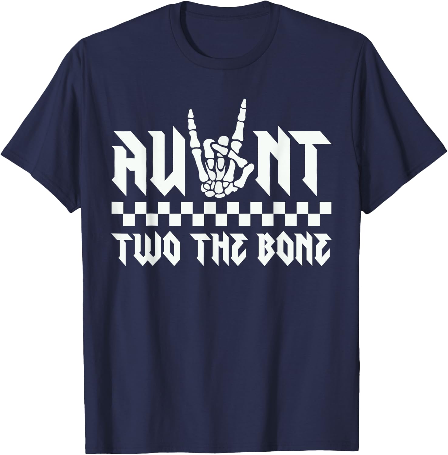 Aunt Of The Bad Two the Bone Birthday 2 Years Old Birthday T-Shirt - T-Shirt | Navy