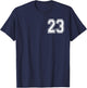 Number 23 in White T-Shirt - T-Shirt | Navy