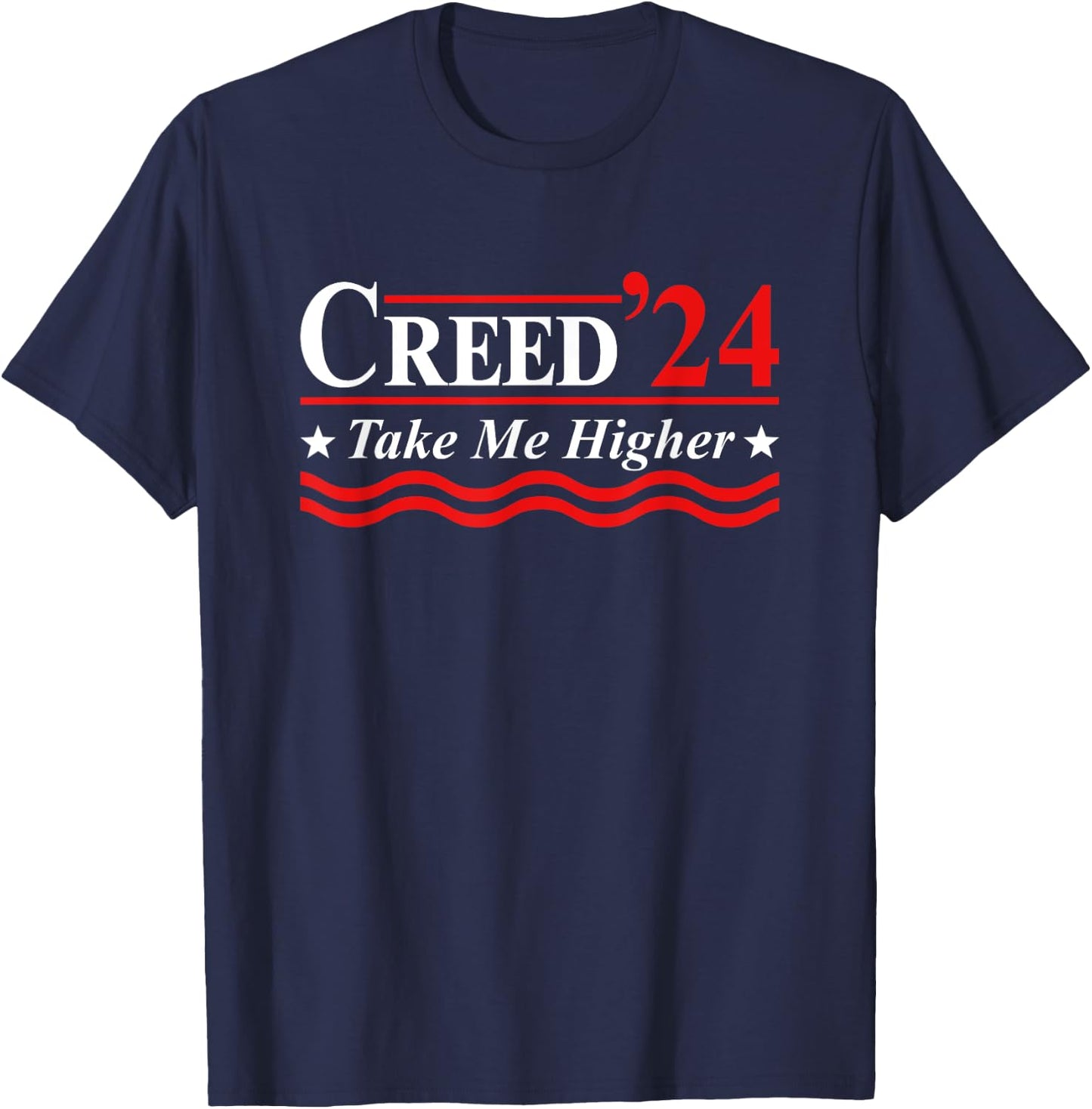 Creed '24 Take Me Higher Creed 2024 Take Me Higher Us Flag T-Shirt - T-Shirt | Navy