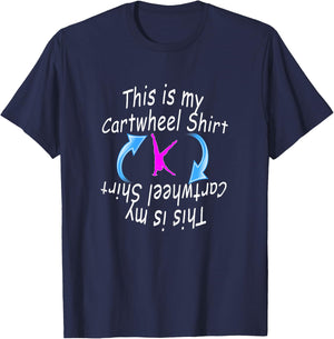 Girls Gymnastics This is My Cartwheel Fun Gift T-Shirt - T-Shirt | Navy