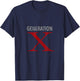 Generation X Distressed 60s 70s 80s T-Shirt - T-Shirt | Navy