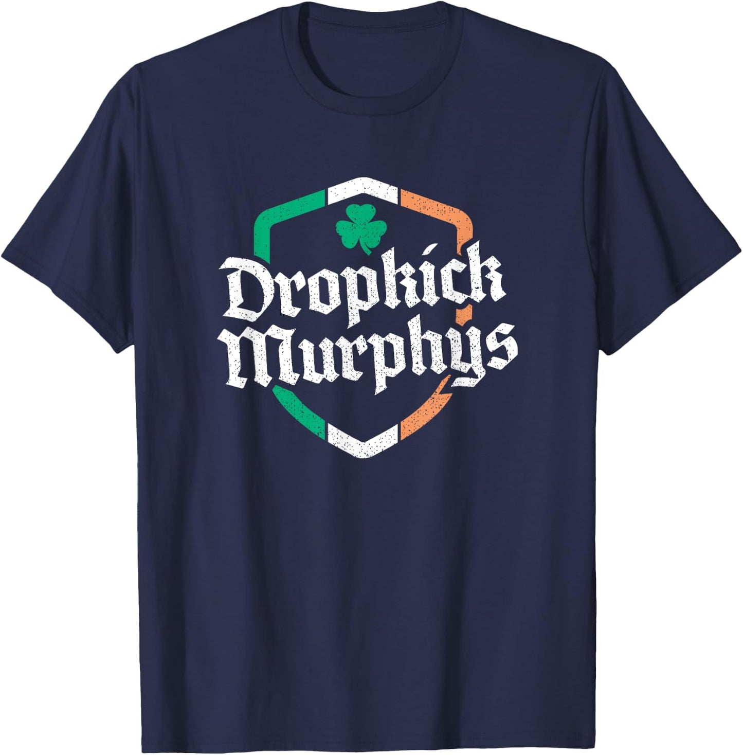 Dropkick Murphys Official Merchandise - Ireland Shield , black T-Shirt - T-Shirt | Navy