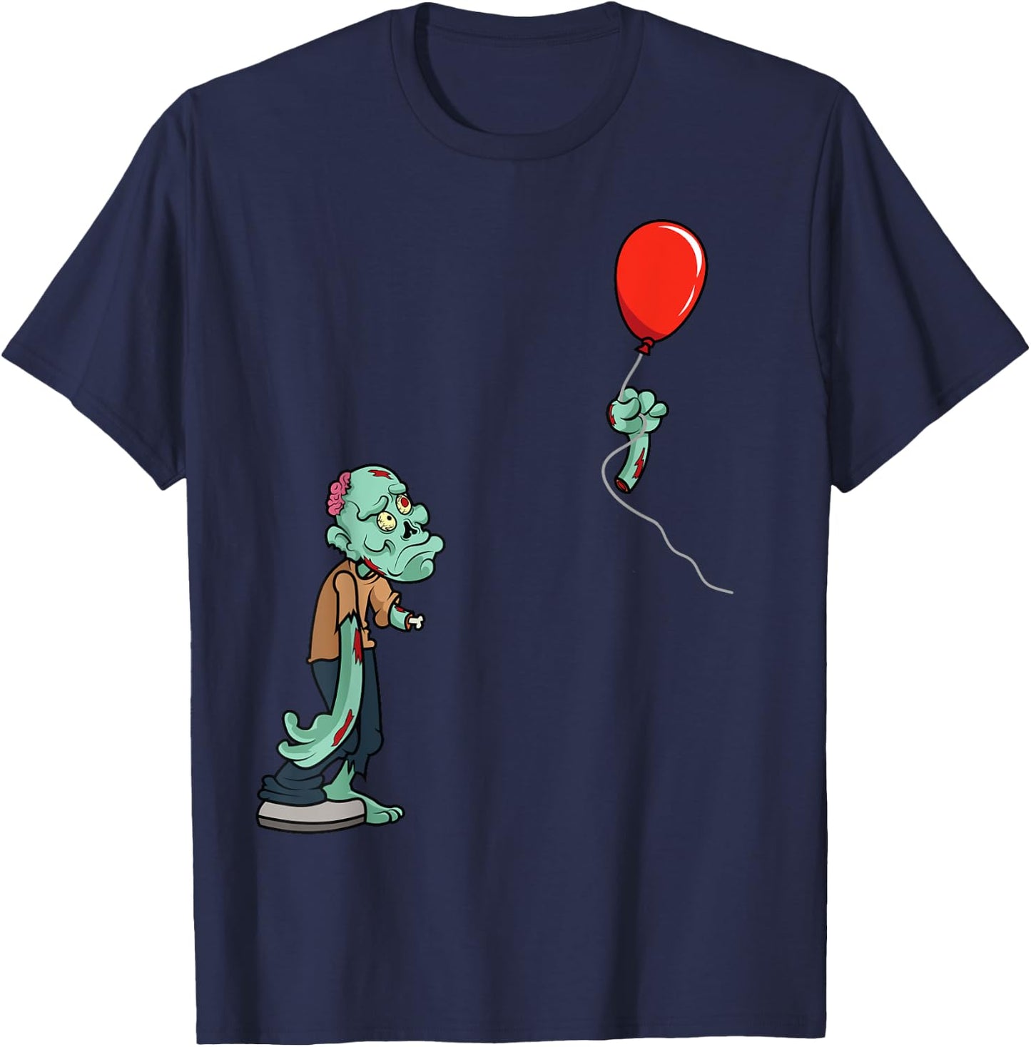 Halloween Funny Zombie Cut Off Arm Balloon Body Part Gift T-Shirt - T-Shirt | Navy