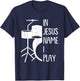 In Jesus Name Christmas Cool I Play Drum Christian Drummer T-Shirt - T-Shirt | Navy