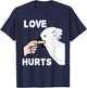 Love Hurts Umbrella Cockatoo Parrot T-Shirt - T-Shirt | Navy