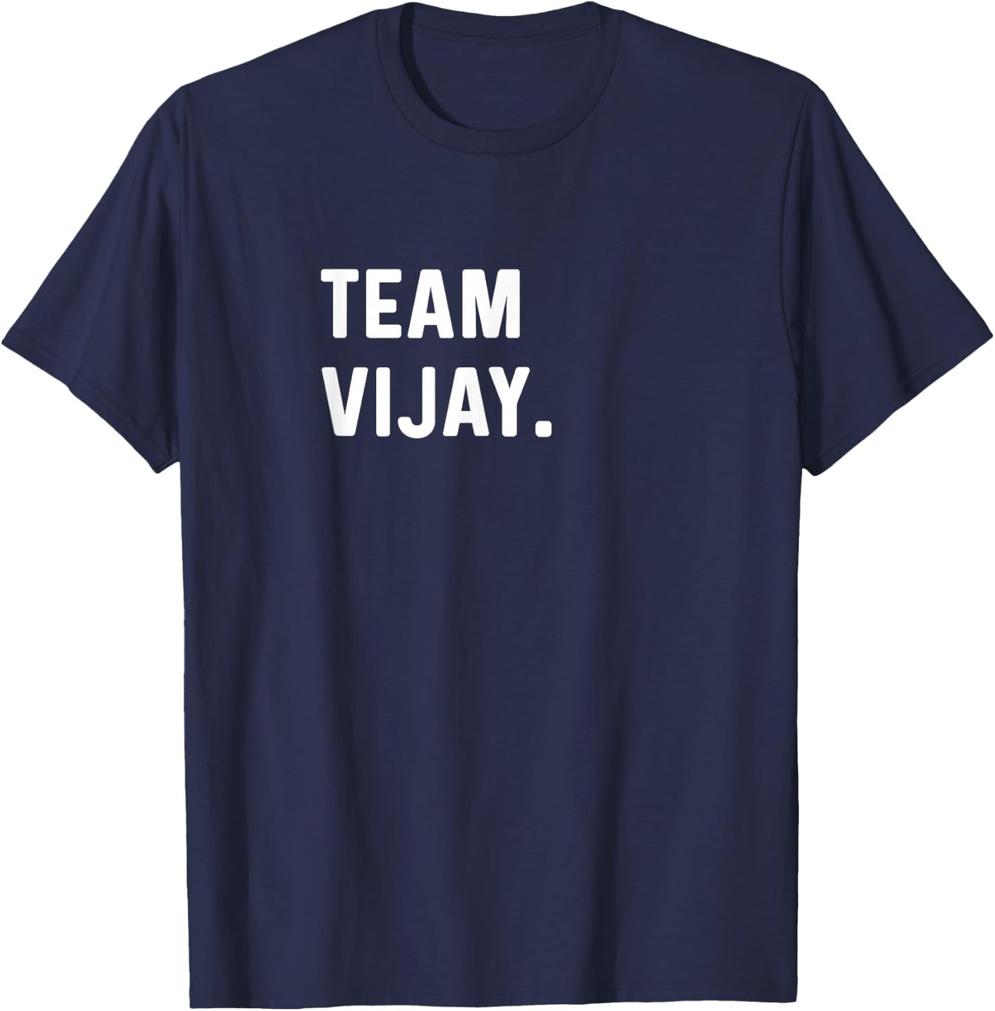 Team Vijay - Name , Black, S T-Shirt - T-Shirt | Navy