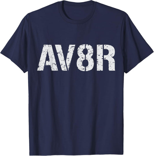 Sneaky Men's Aviation Distressed Modern Black T-Shirt - T-Shirt | Navy