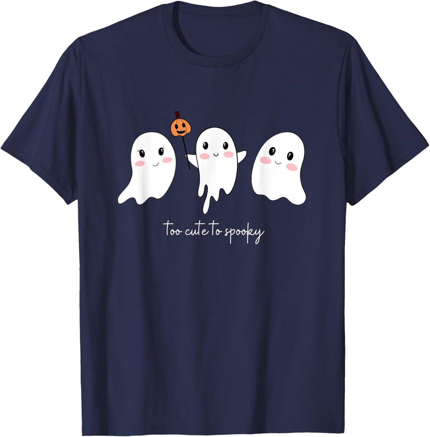 Süßer Halloween Geist Boo T-Shirt - T-Shirt | Navy