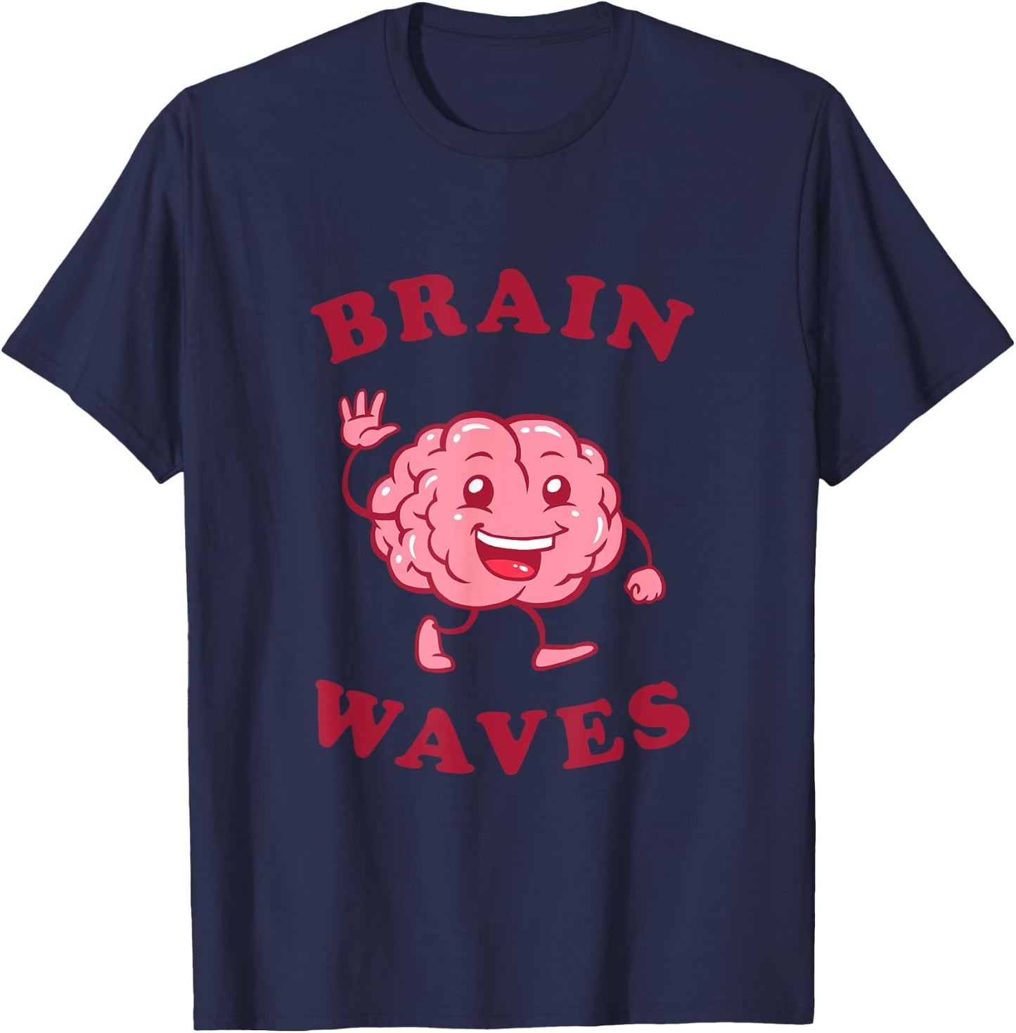 Brain Waves - Funny Science Biology T-Shirt - T-Shirt | Navy