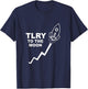 TLRY Gang // TLRY Stock to the Moon T-Shirt - T-Shirt | Navy