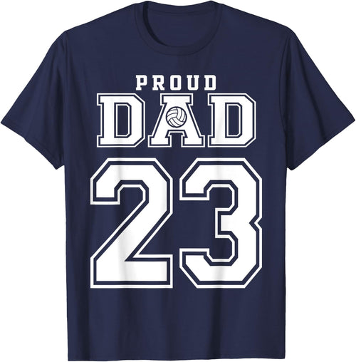 Custom Proud Volleyball Dad Number 23 Personalized