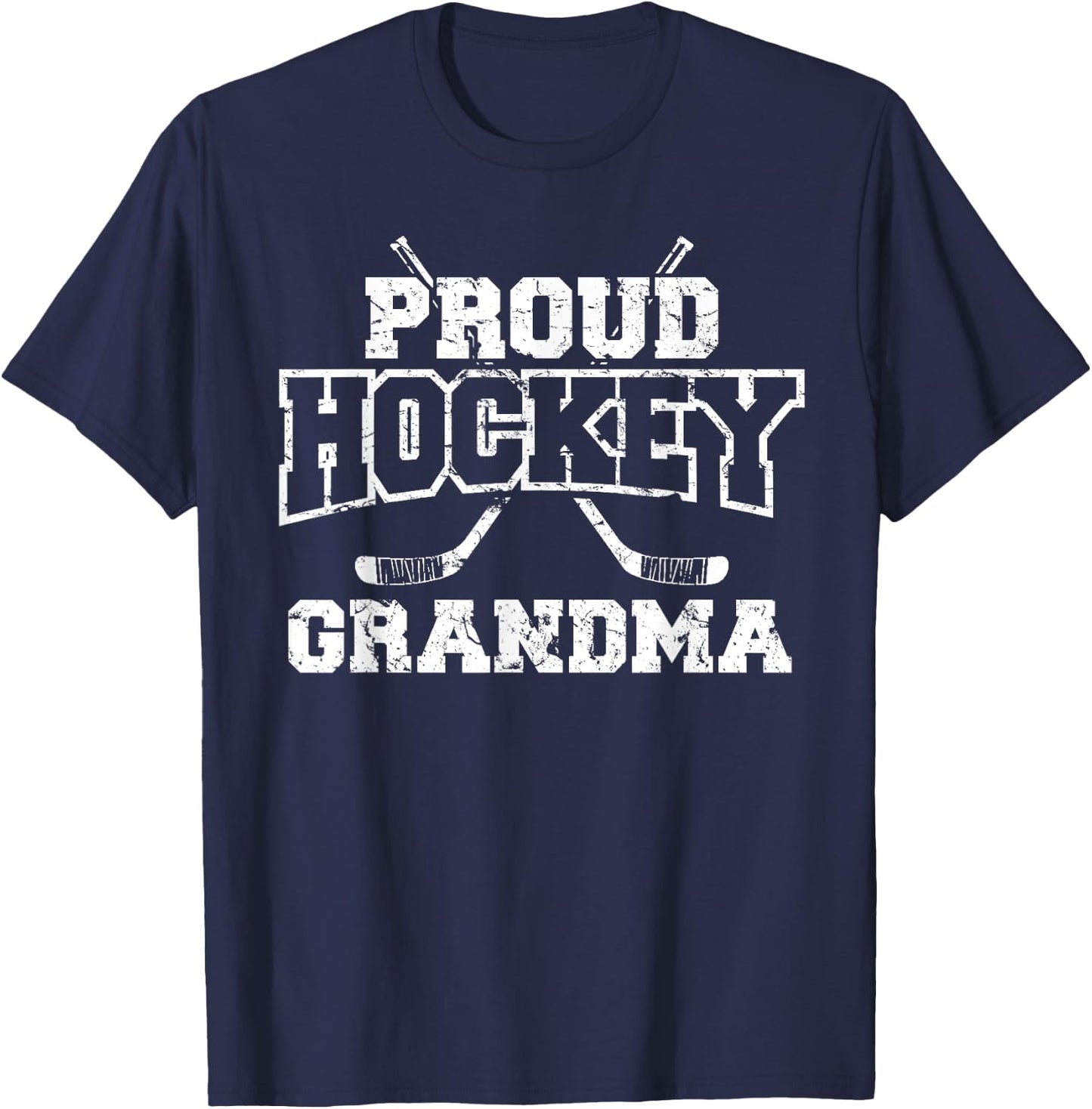 Hockey Grandma Grandmother Hockey Lover T-Shirt - T-Shirt | Navy