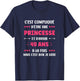 Humour 40 Years Princess Birthday Woman 40 Years , Black, Female X-Small T-Shirt - T-Shirt | Navy