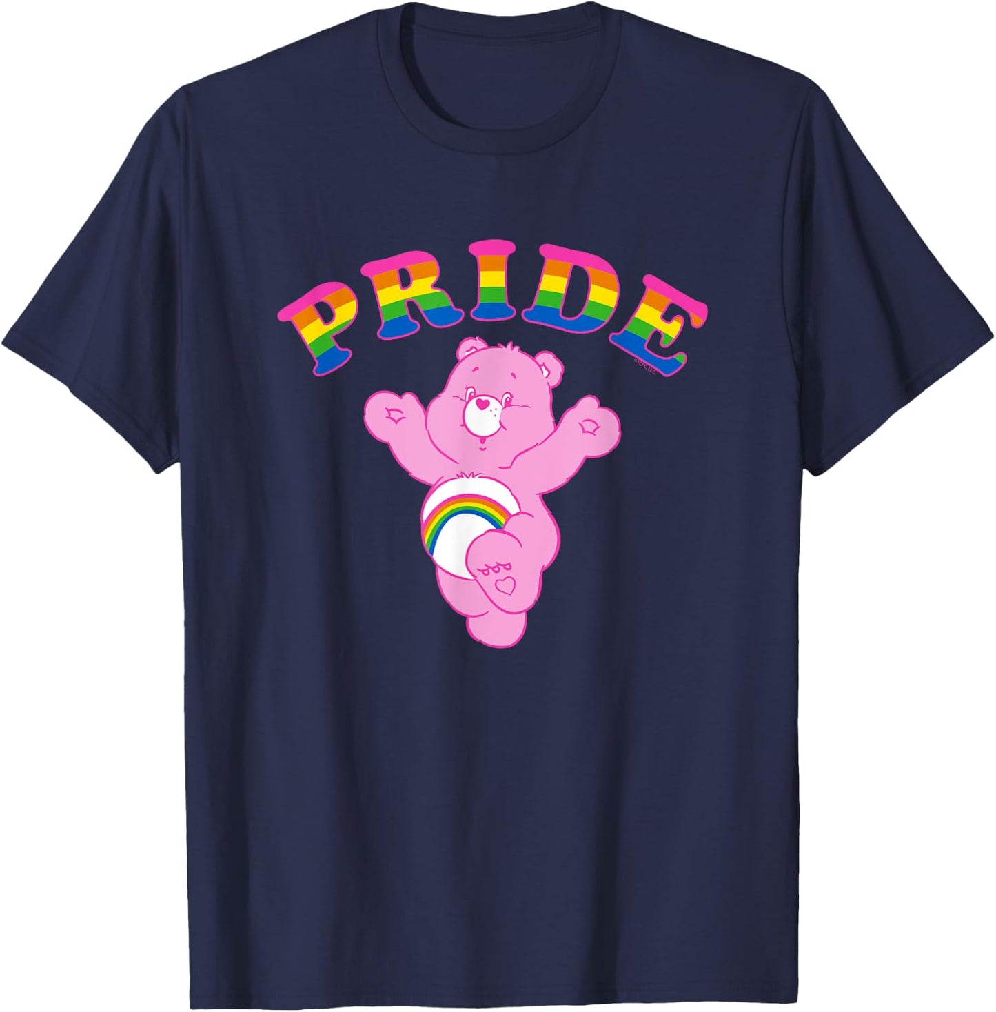 Care Bears Rainbow Pride Cheer Bear Retro Cartoon T-Shirt - T-Shirt | Navy