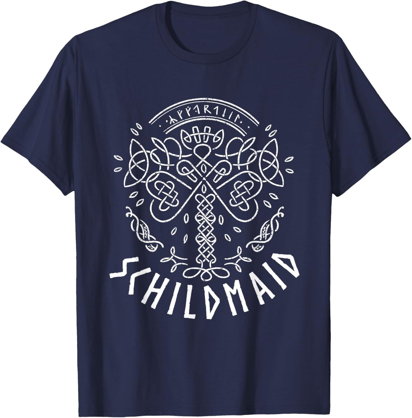 Schildmaid Nordic Warrior Viking Mythologie T-Shirt - T-Shirt | Navy