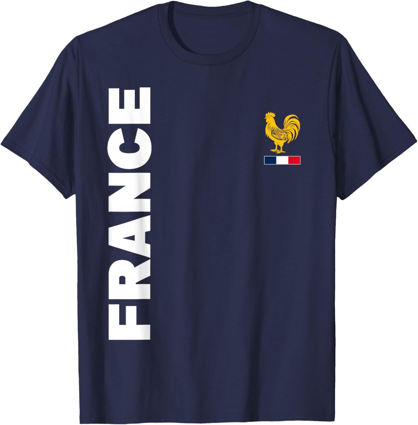 French Fan Flag France , blue T-Shirt - T-Shirt | Navy