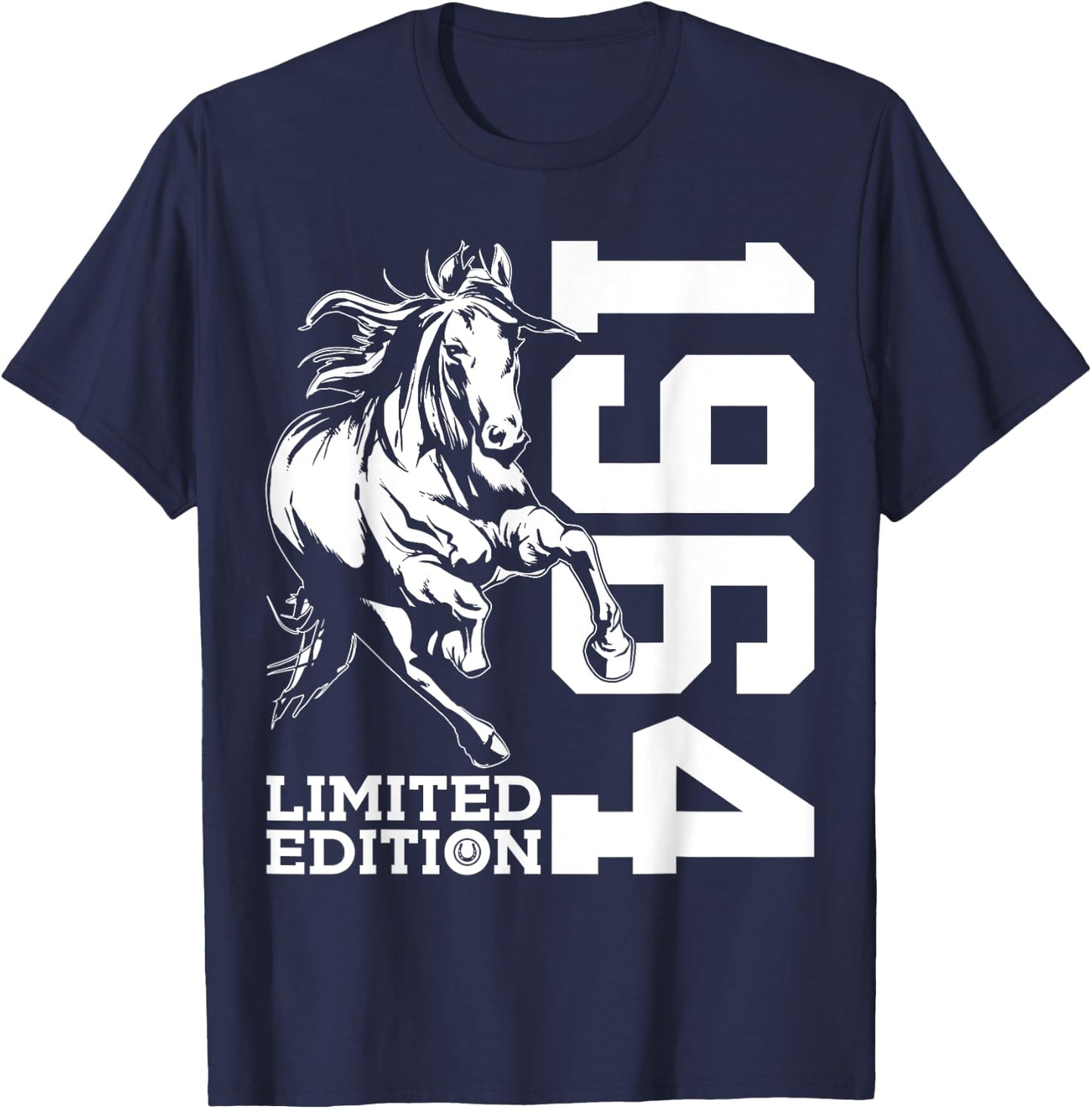 Riding 61st Birthday Horse Limited Edition 1964 Rider T-Shirt - T-Shirt | Navy