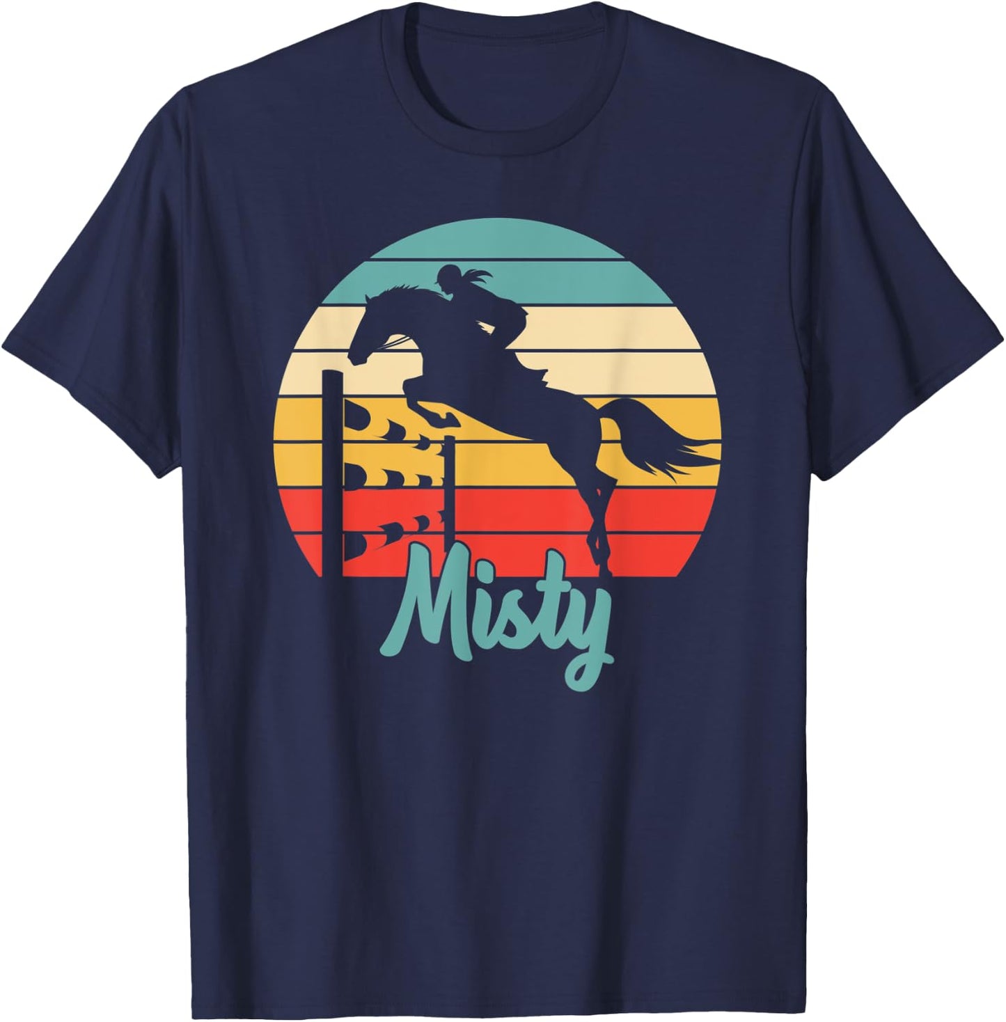 Misty Name Gift - Equestrian Shirt Misty Horse Girl T-Shirt - T-Shirt | Navy