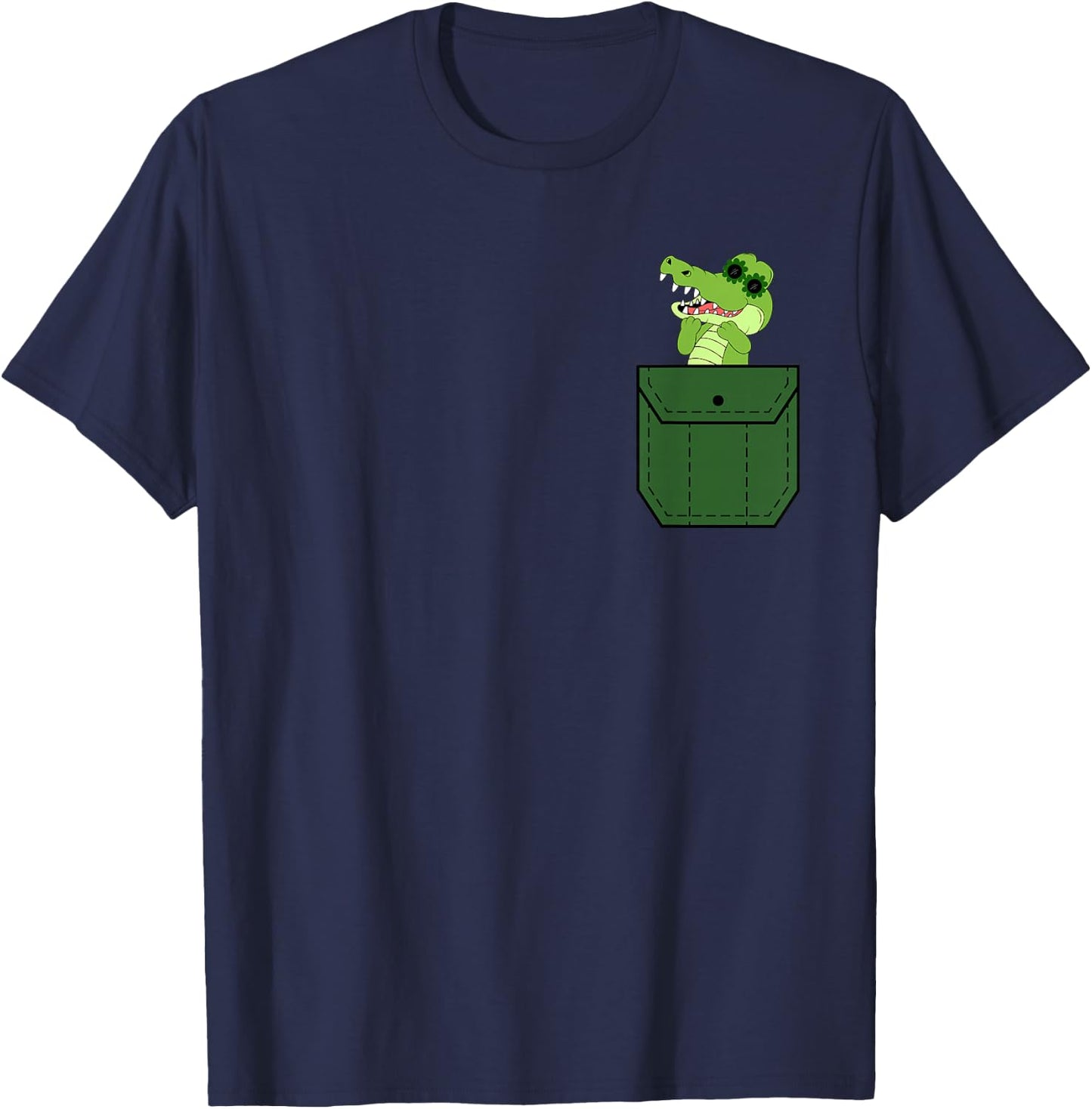 Crocodile Art Cool Kids Gator Lover Crocodile T-Shirt - T-Shirt | Navy
