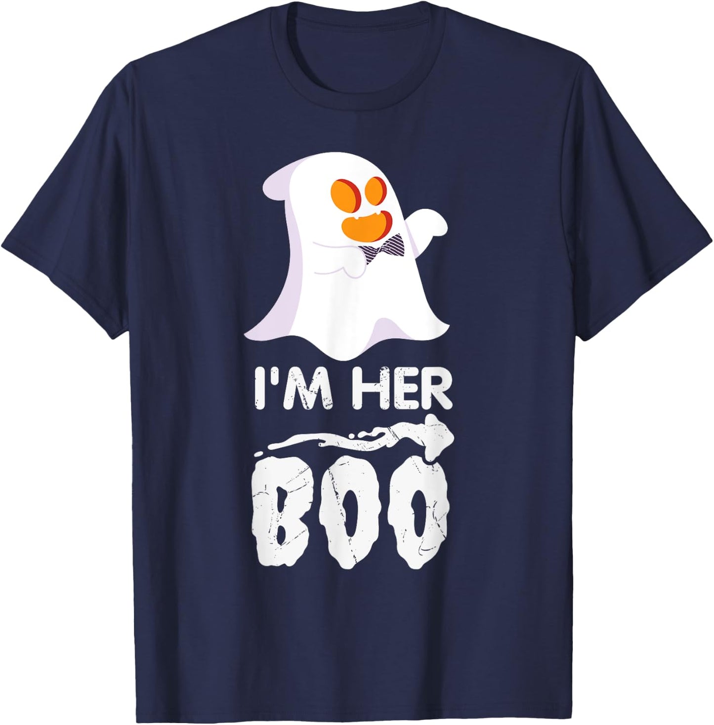 I'm Her Boo Halloween Ghost Matching Couple Cute T-Shirt - T-Shirt | Navy