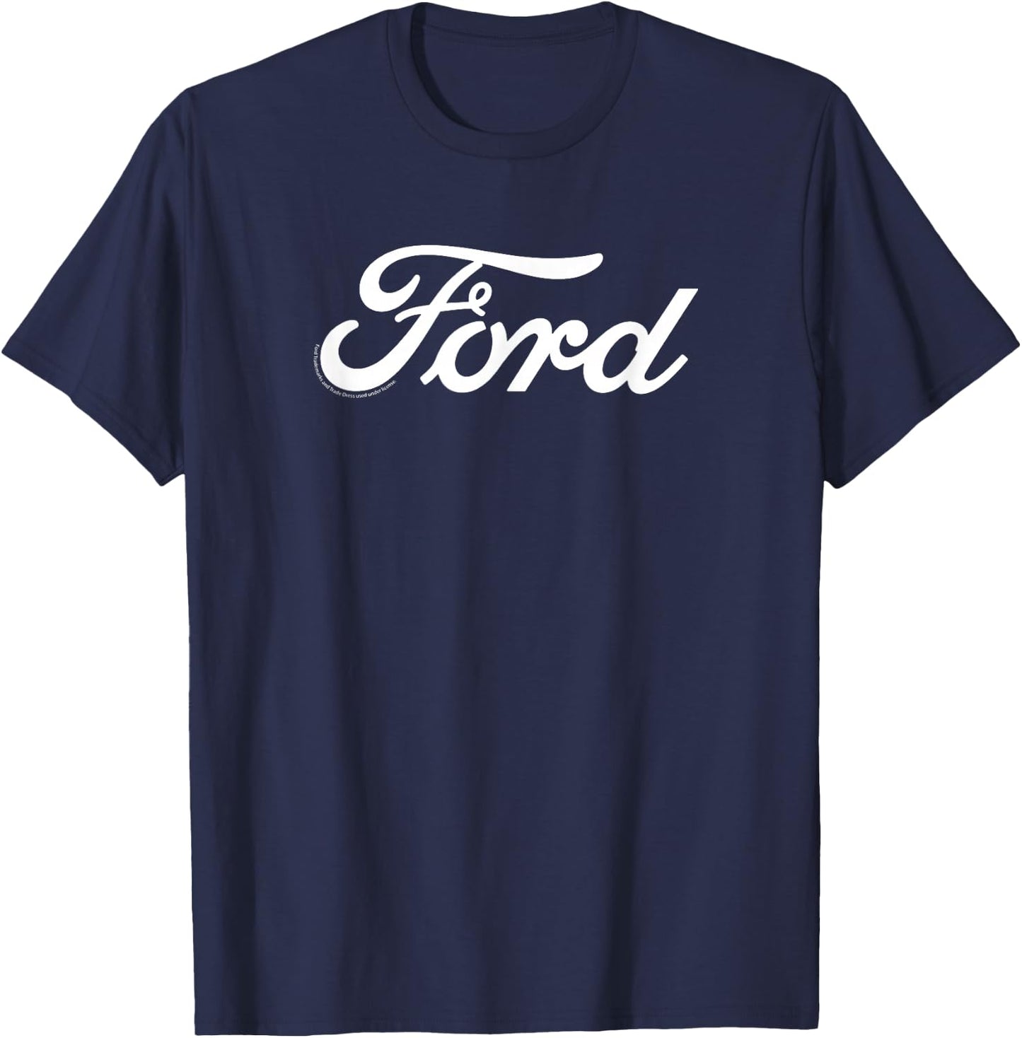 Ford White Script Logo , black T-Shirt - T-Shirt | Navy