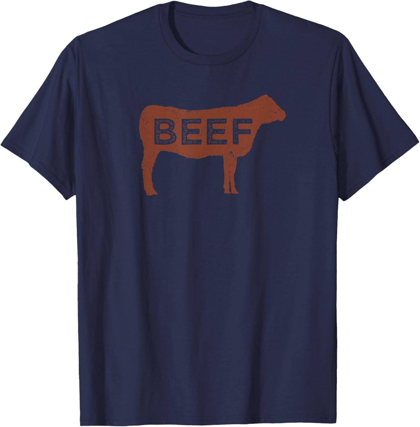 Beef T Shirt, Beef Cattle Shirt T-Shirt - T-Shirt | Navy