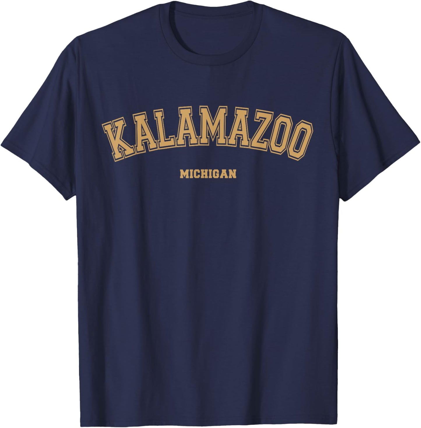 Kalamazoo Sports College Style on Kalamazoo T-Shirt - T-Shirt | Navy