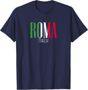 Roma Rome | Italie Europe Ville , Black, S T-Shirt - T-Shirt | Navy