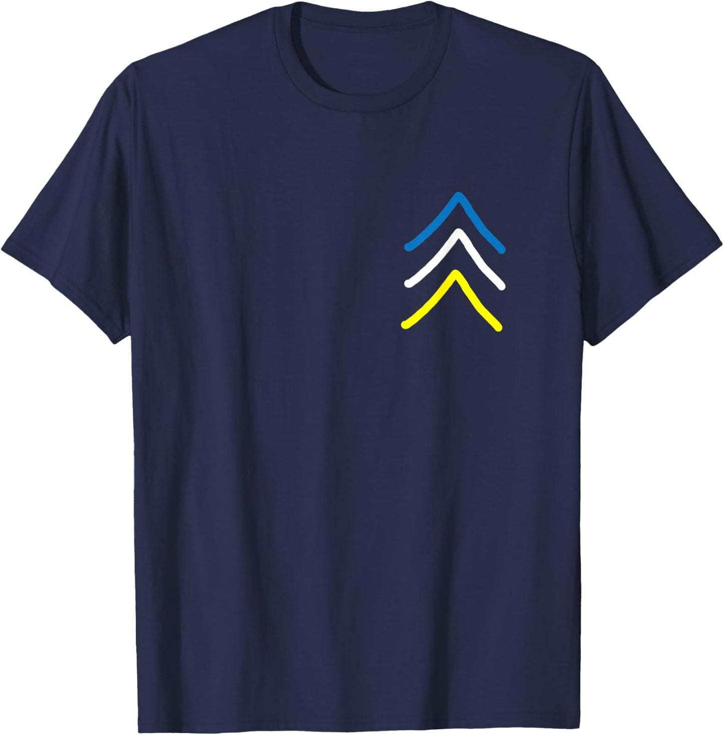 Trisomy 21 Down Syndrome Three Chromosome Arrows T-Shirt - T-Shirt | Navy
