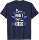 Motivation Shirt Be A Voice Not An Echo Inspiration Gift T-Shirt - T-Shirt | Navy