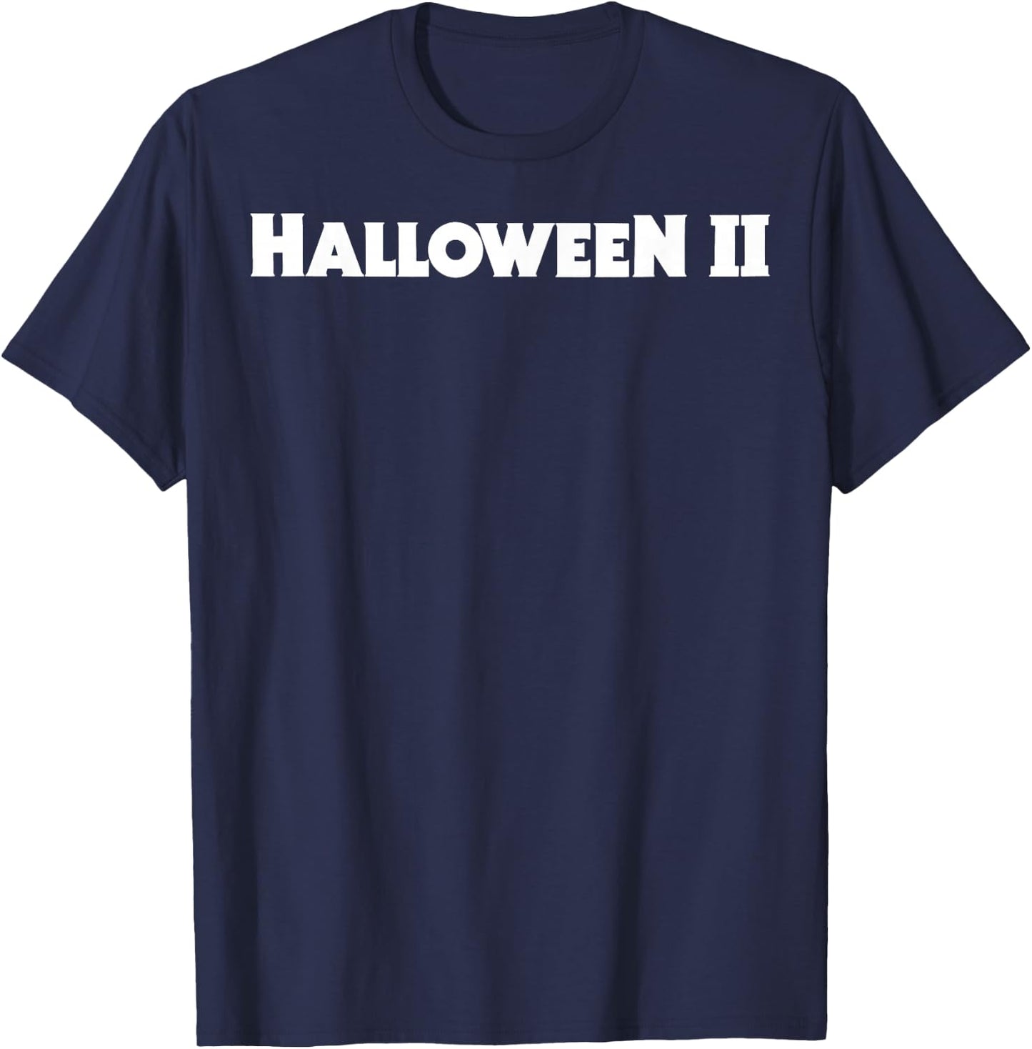 Halloween 2 Simple Title Logo T-Shirt - T-Shirt | Navy