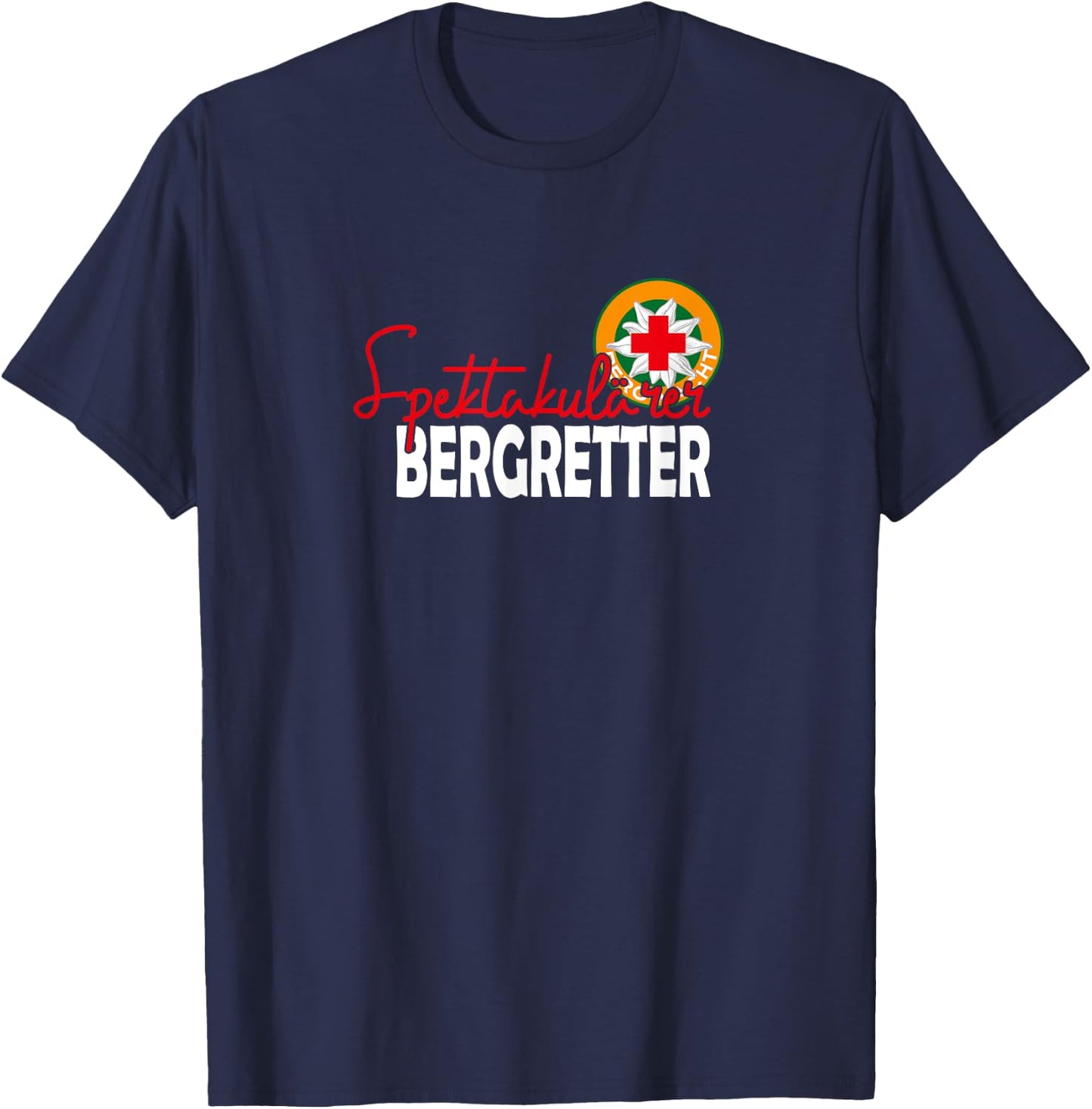 Spektakulärer Bergretter - Bergwacht Alpinrettung T-Shirt - T-Shirt | Navy