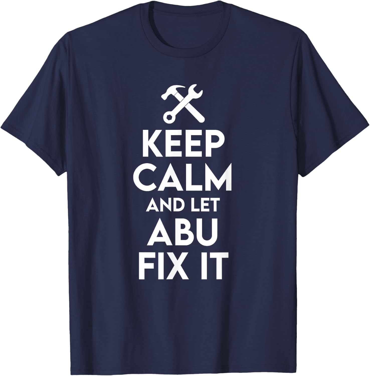 Abu Handyman Birthday Name Personalized Abu Mechanic T-Shirt - T-Shirt | Navy