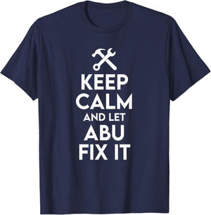 Abu Handyman Birthday Name Personalized Abu Mechanic T-Shirt - T-Shirt | Navy