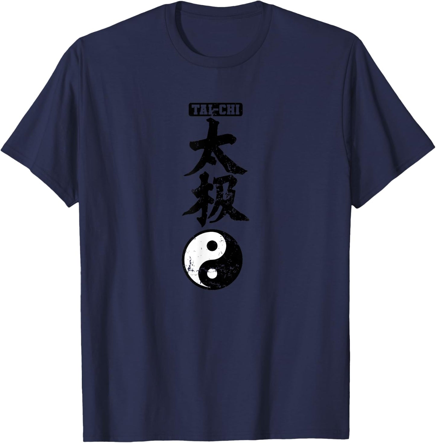 Tai Chi Chinesische Schriftzeichen Yin Yang T-Shirt - T-Shirt | Navy