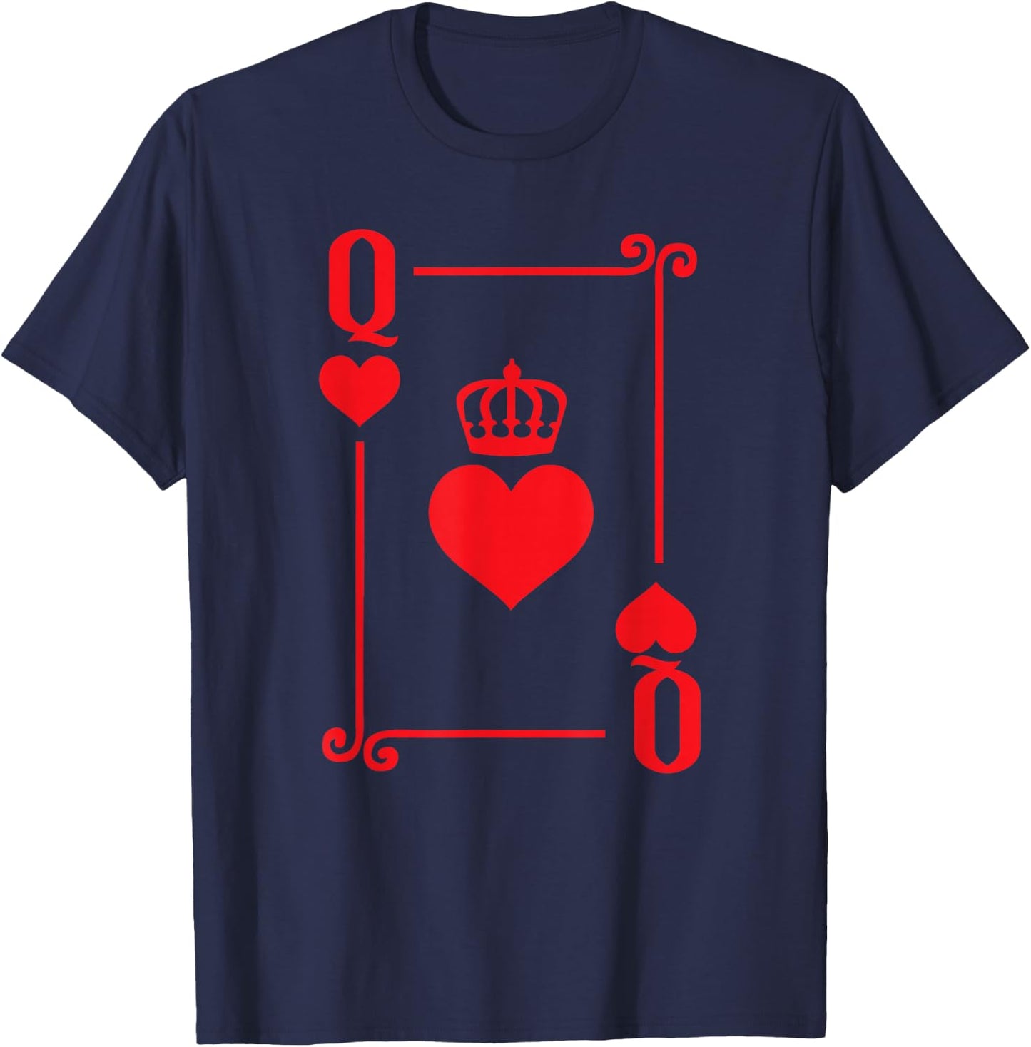 Playing Cards Costume - Queen Hearts Card - Queen Card T-Shirt - T-Shirt | Navy