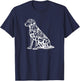 Geometric Line Art Labrador Retriever Lab Dog Labradors Men Women Kids T-Shirt - T-Shirt | Navy