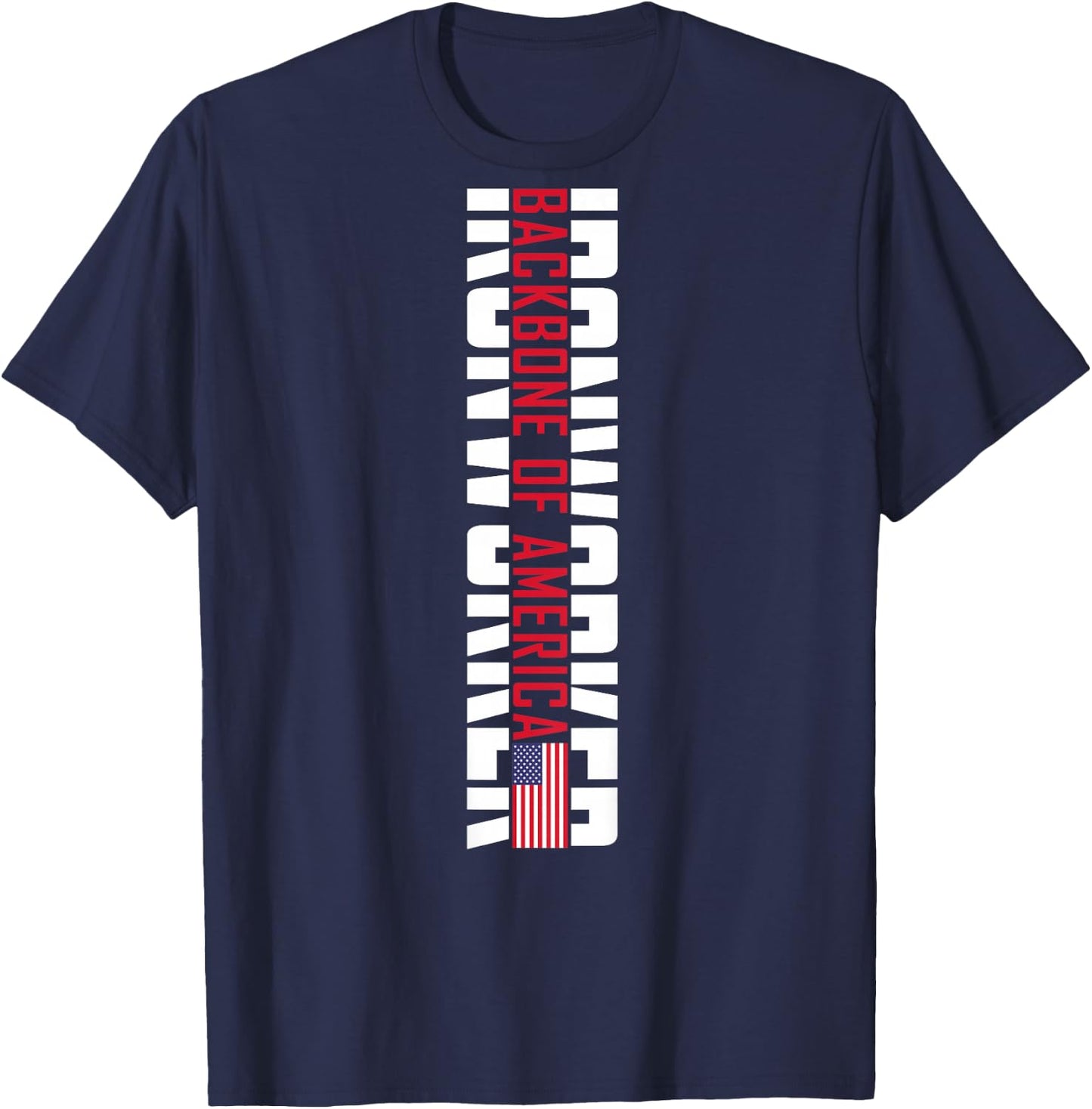 Backbone of America Ironworker T-Shirt - T-Shirt | Navy