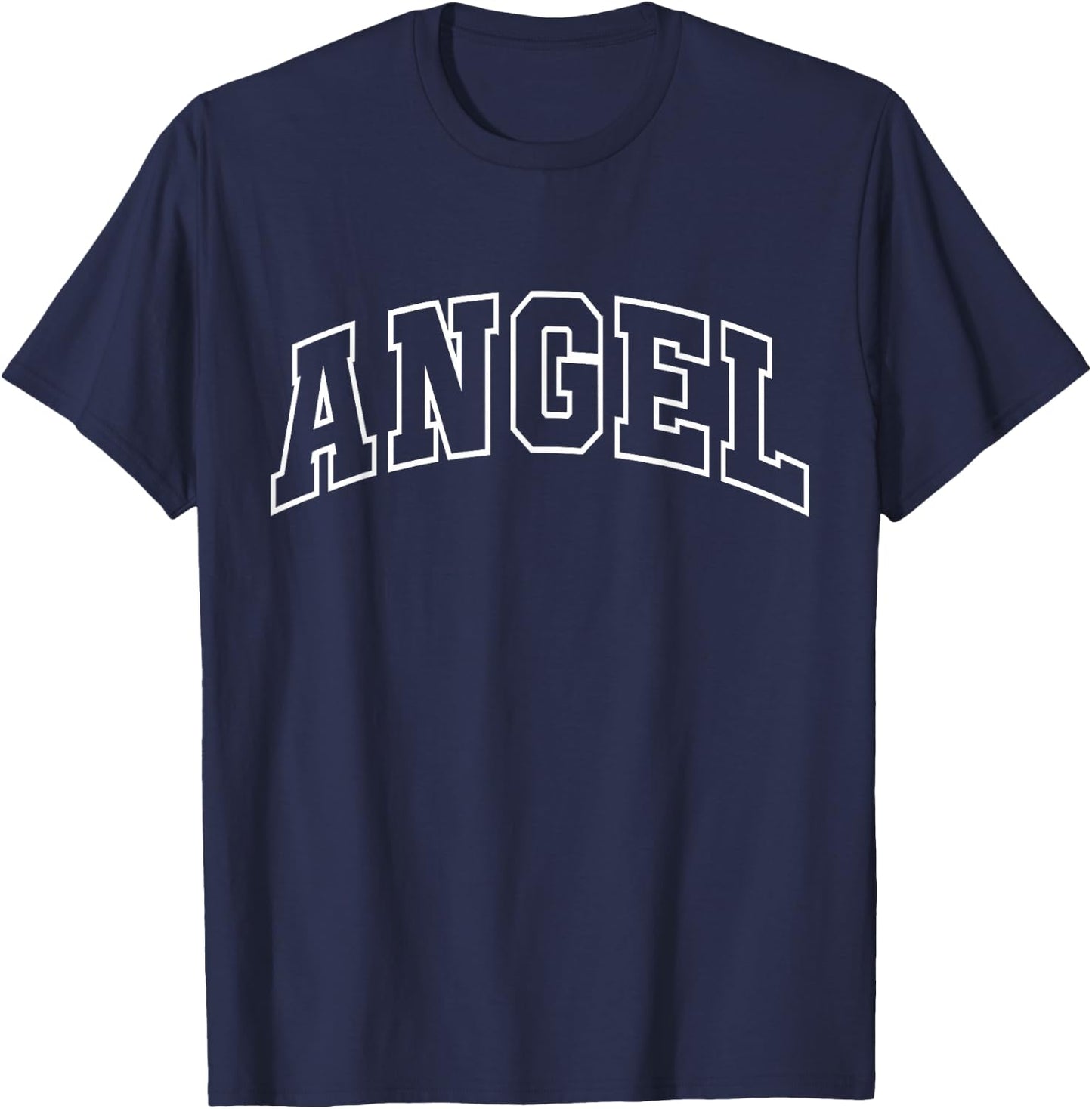 Angel Funny Athletic Lettering Costume T-Shirt - T-Shirt | Navy