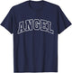 Angel Funny Athletic Lettering Costume T-Shirt - T-Shirt | Navy
