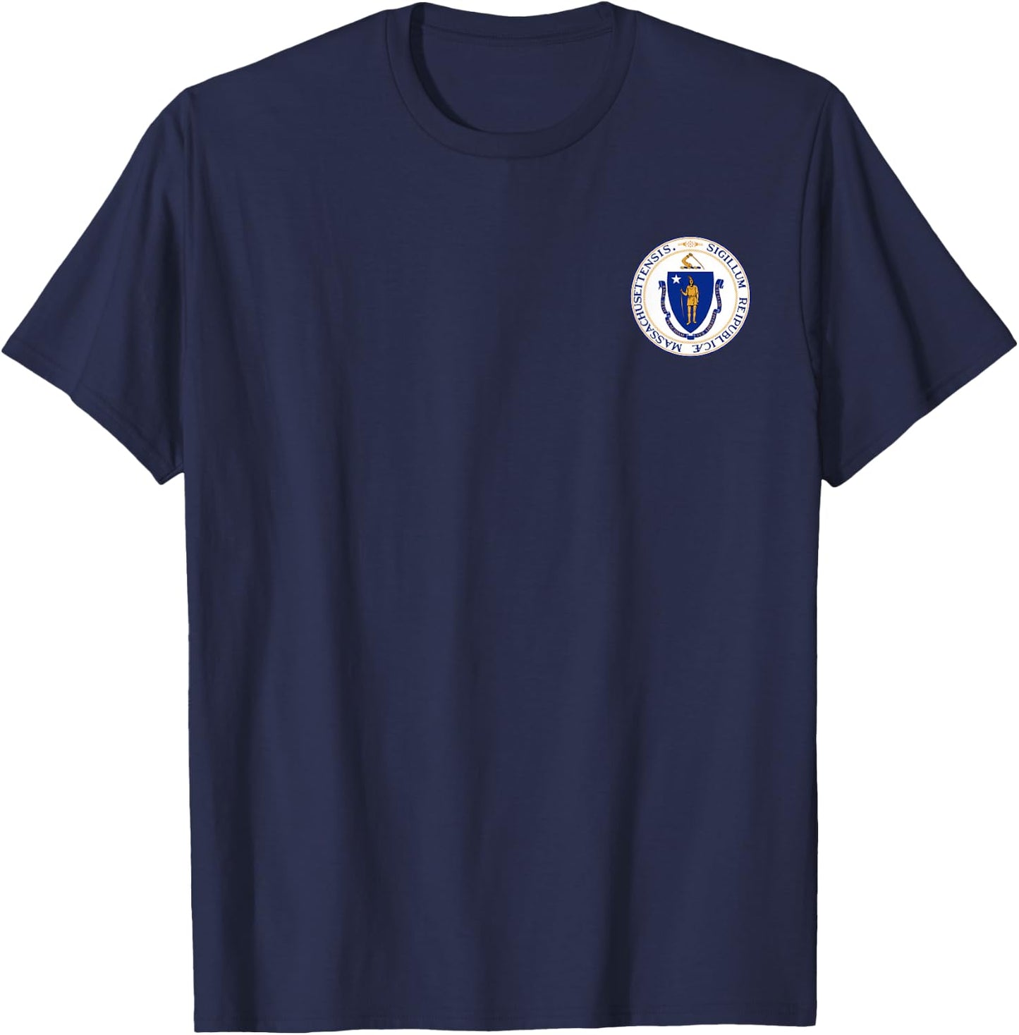Massachusetts State Seal Flag T-Shirt - T-Shirt | Navy