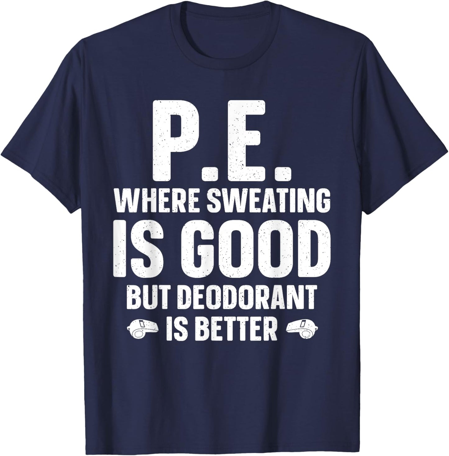 Funny PE Teacher Art Women Gym Teacher Appreciation T-Shirt - T-Shirt | Navy